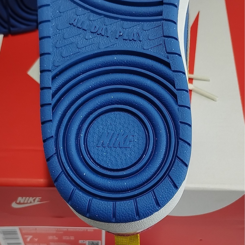 Nike Court Borough Low Recraft "Sweet Beet" and "Cornet Blue"" Kids Sneaker  7Y - Picture 3 of 6
